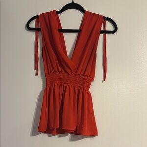 Jon & Anna Red Sleeveless Wrap Tank Top